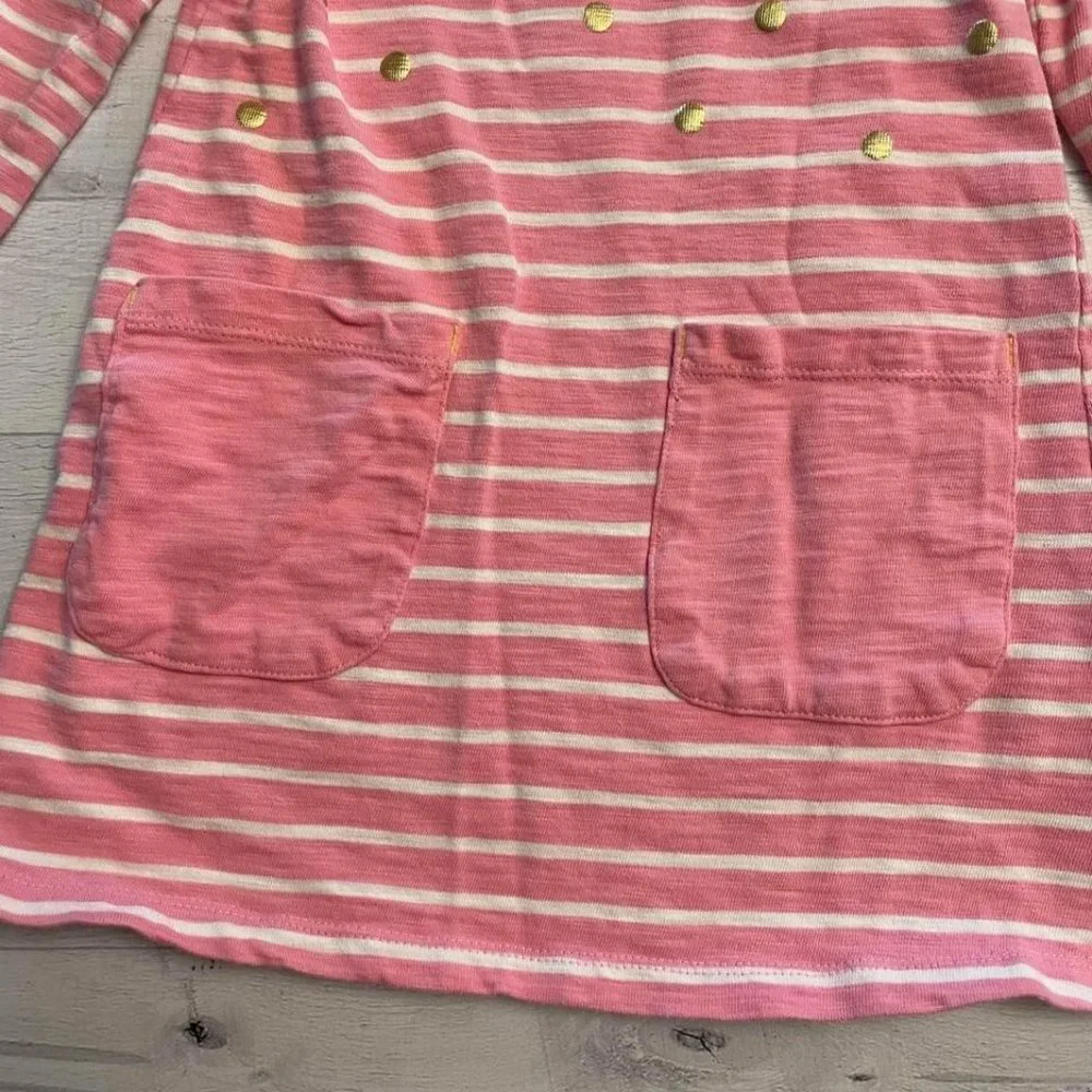 Mini Boden‎ pink/white/gold dress 2/3